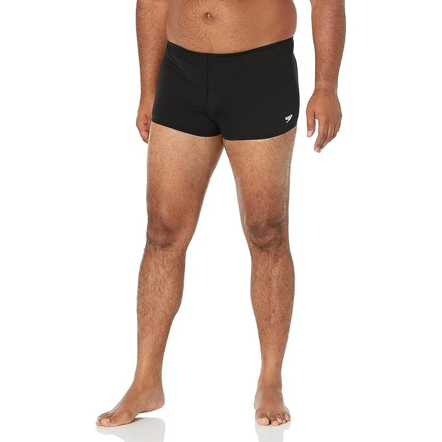 Speedo Men&#39;s Endurance+ Square Leg Swim Shorts - Black - 38