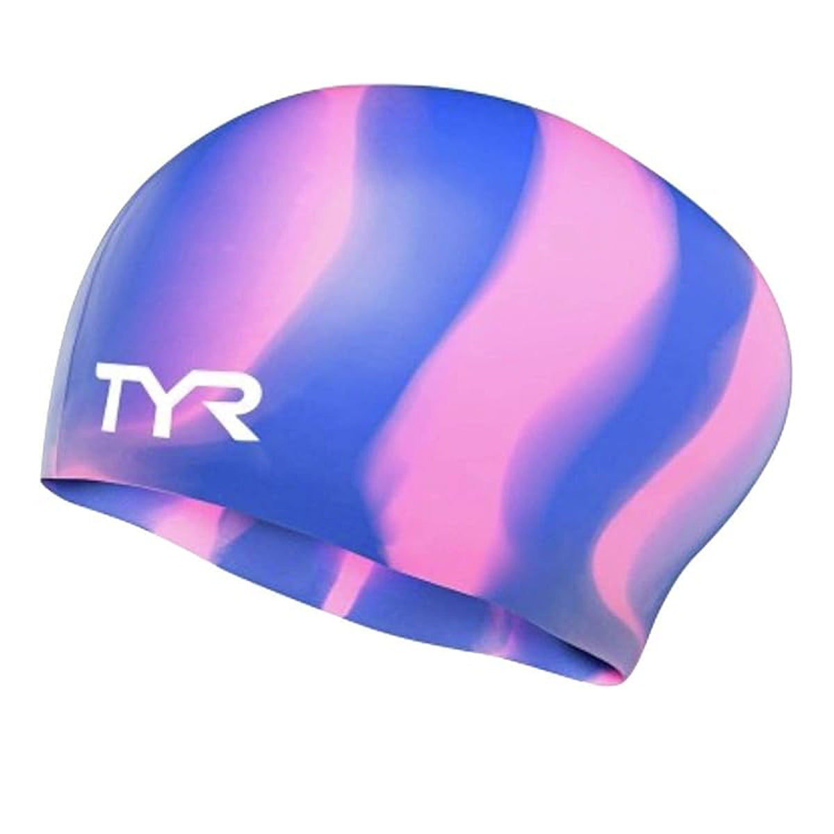 TYR Adult Silicone Long Hair Wrinkle-Free Swim Cap
