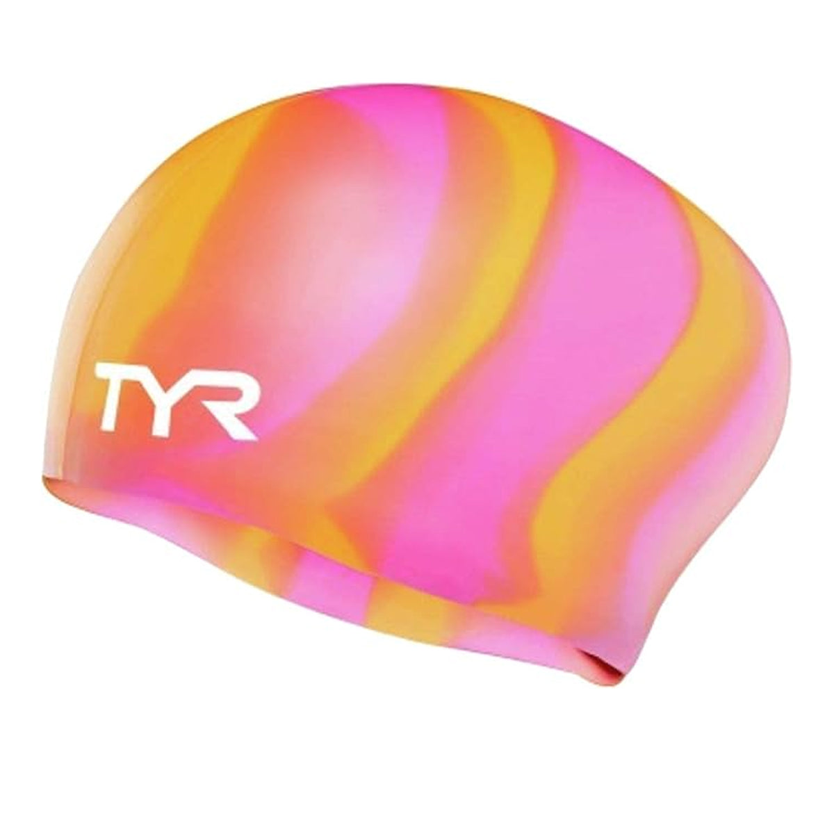 TYR Adult Silicone Long Hair Wrinkle-Free Swim Cap
