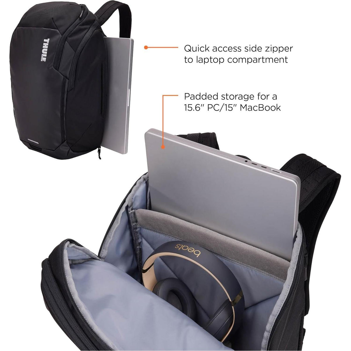 Thule sac à dos de loisirs pour ordinateur portable Chasm Recycled Backpack 26L Deep Khaki brun Thule sac à dos de loisirs pour ordinateur portable Chasm Recycled Backpack 26L Deep Khaki brun