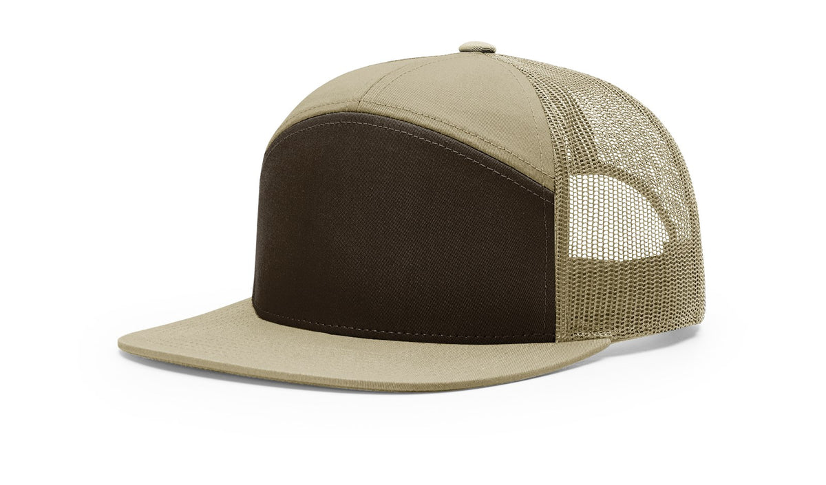 Richardson 7 Panel Trucker Cap - Alternate Brown/Khaki