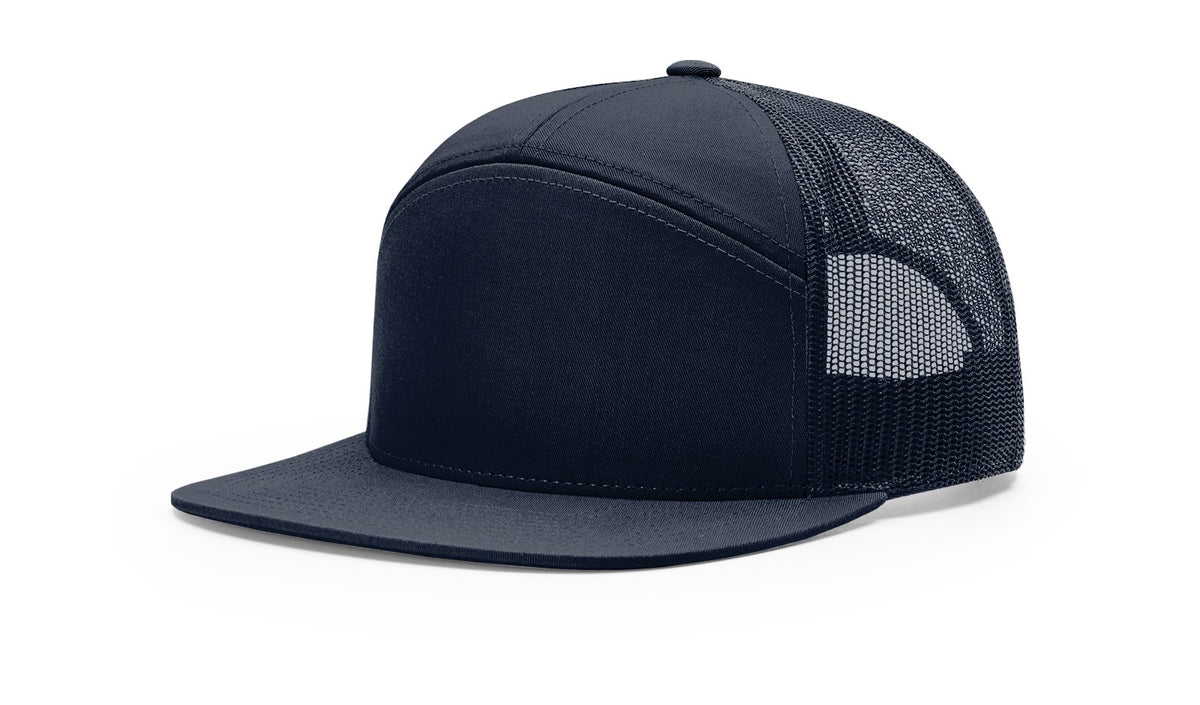 Richardson 7 Panel Trucker Cap - Solid Navy