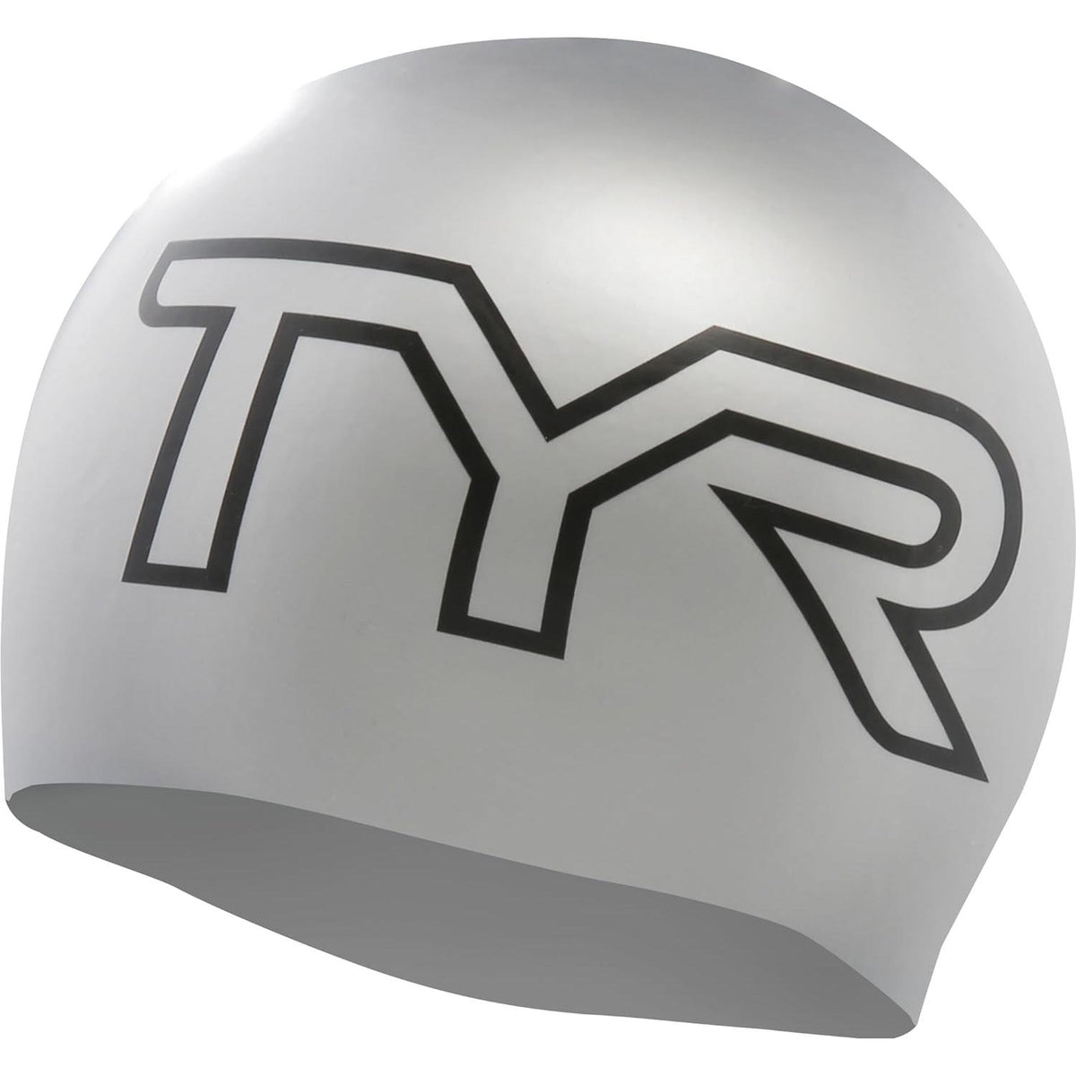 TYR Adult Silicone Swim Cap with Large Logo