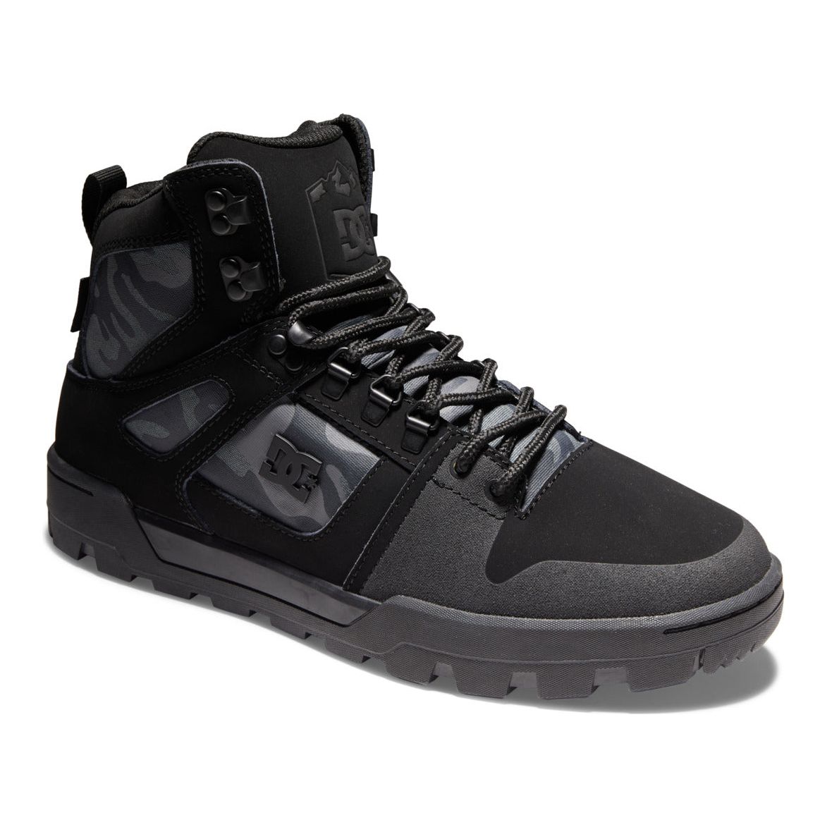 DC Men's Pure High-Top Water Resistant Boots Black/Gum / 8