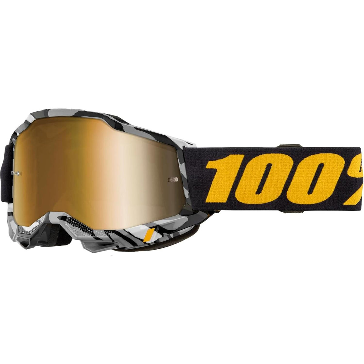 100% Accuri 2 Moto/MTB Goggle - Ambush; Mirror True Gold