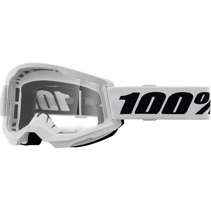 100% Strata 2 Moto/MTB Goggle - Neon Orange; Clear