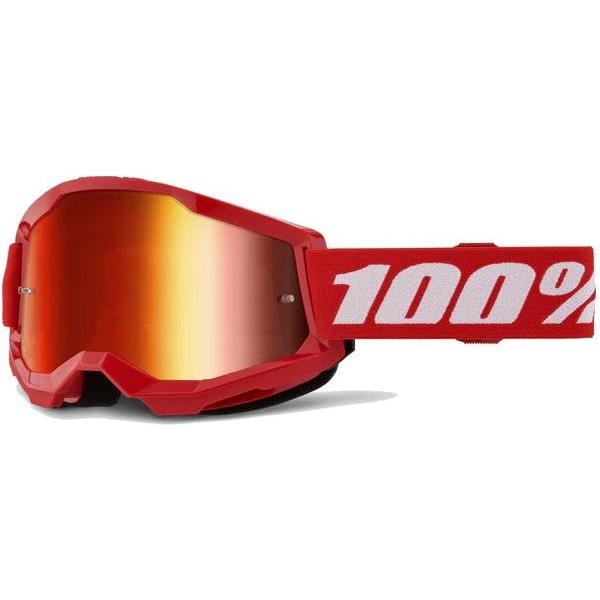 100% Strata 2 Moto/MTB Goggle - Summit; Mirror Silver