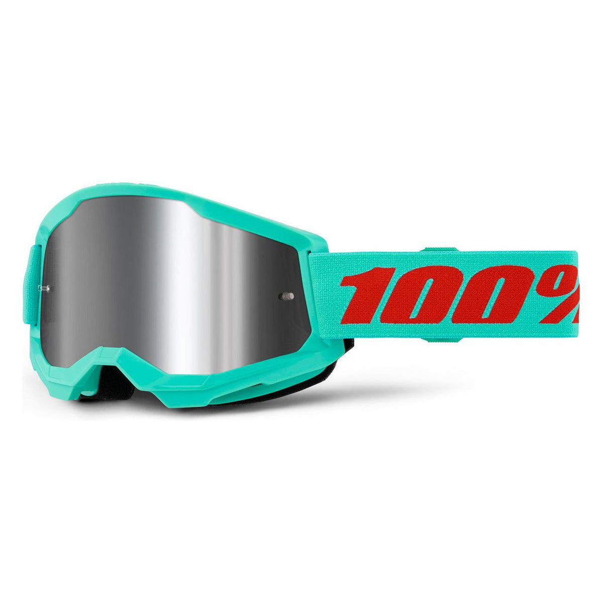 100% Strata 2 Moto/MTB Goggle - Neon Orange; Clear