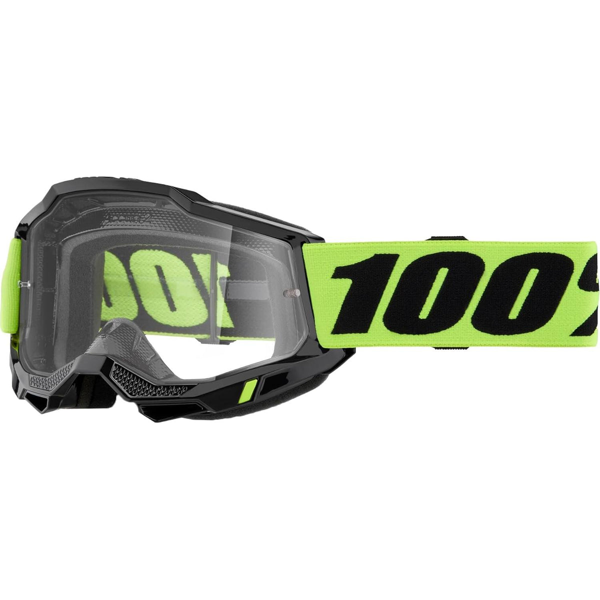 100% Accuri 2 Moto/MTB Goggle - Neon Yellow; Clear