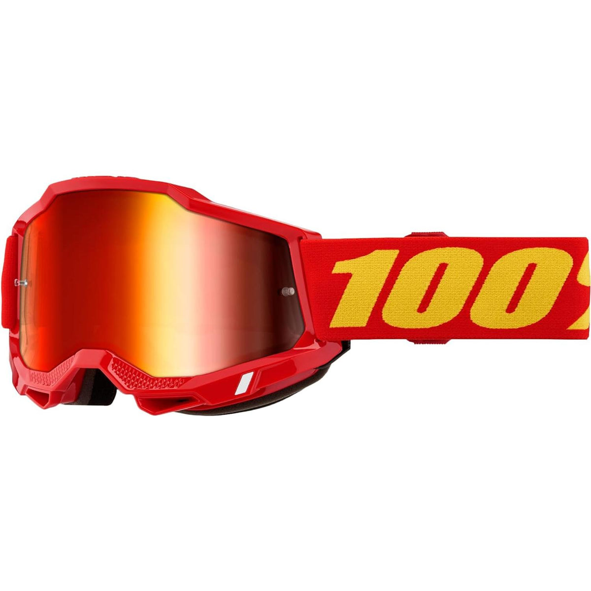 100% Accuri 2 Moto/MTB Goggle - Red; Mirror Red