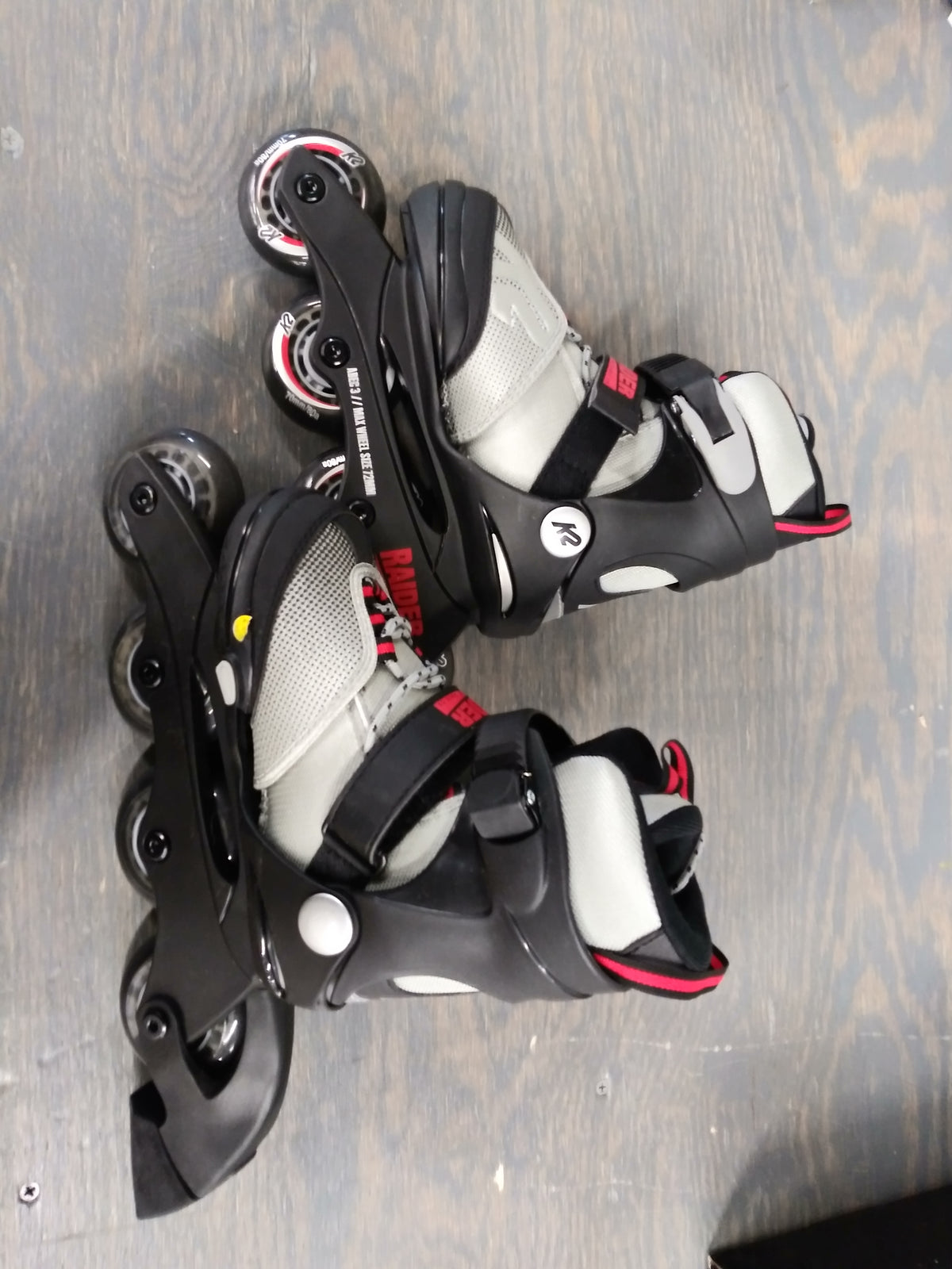 K2 Raider Kid's Inline Skate - Grey/Red - 11-2 - Used - Acceptable