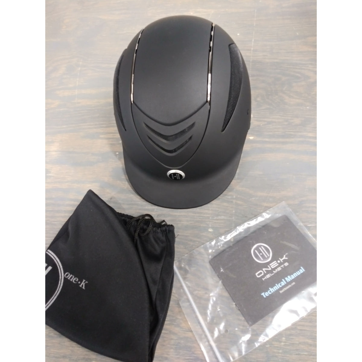 One K Defender Chrome Stripe Helmet - Black Matte CS - Large - Used - Good