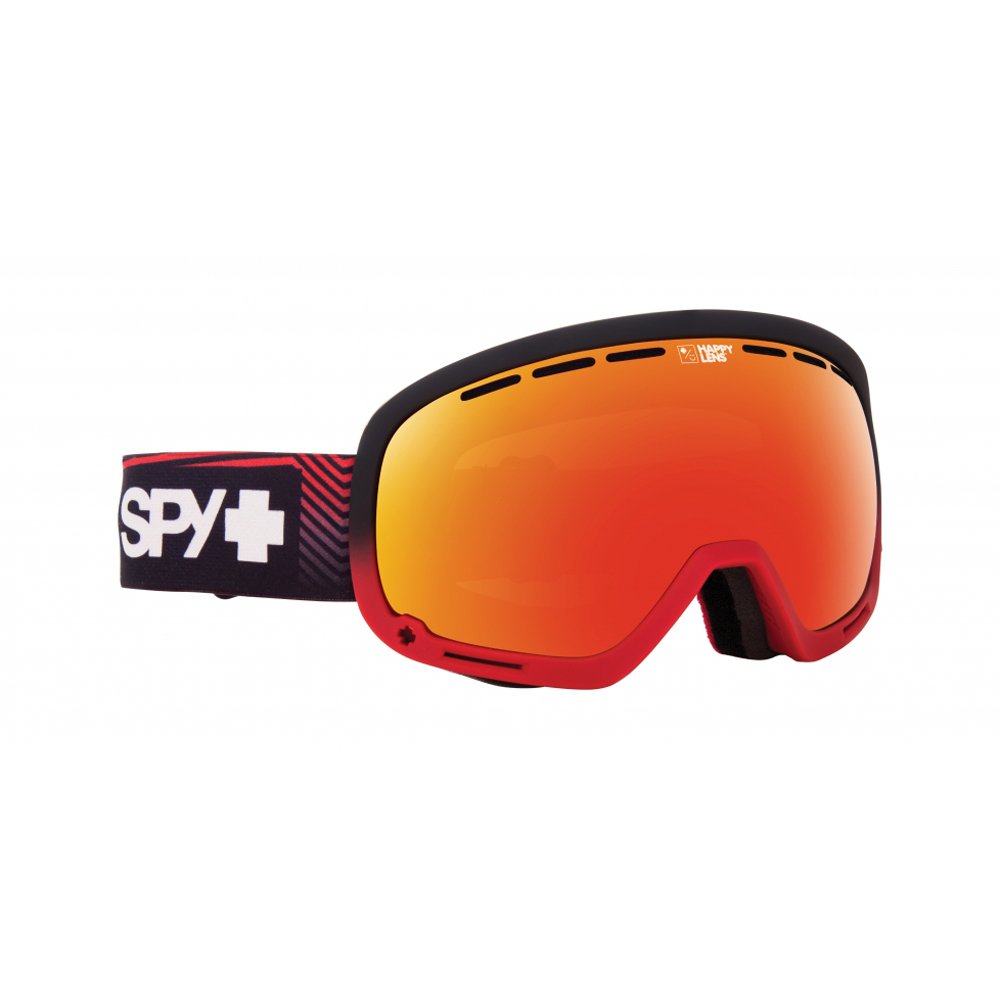 spy optic goggles Spy Optic Marshall Snow Goggle Stacked Red; Happy Silver Mirror + Happy Lucid Green