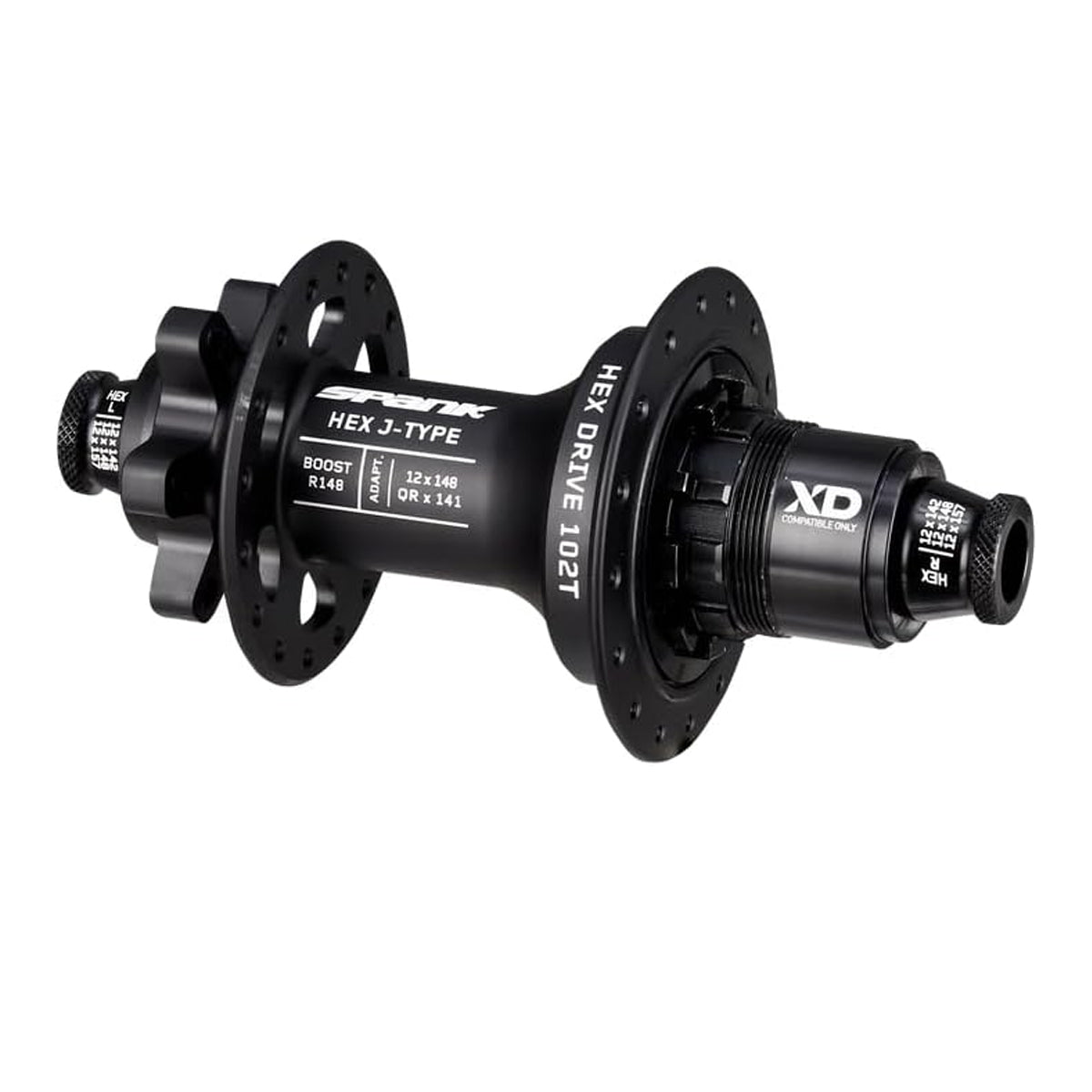 Spank HEX RS J-TYPE Boost R148 Steel XD, Steel Axle, 32H Rear Hub