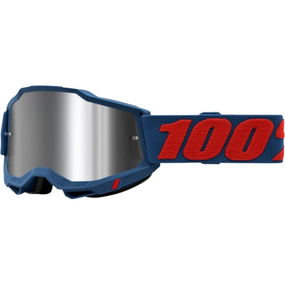 100% Accuri 2 Moto/MTB Goggle - Blue; Blue Mirror