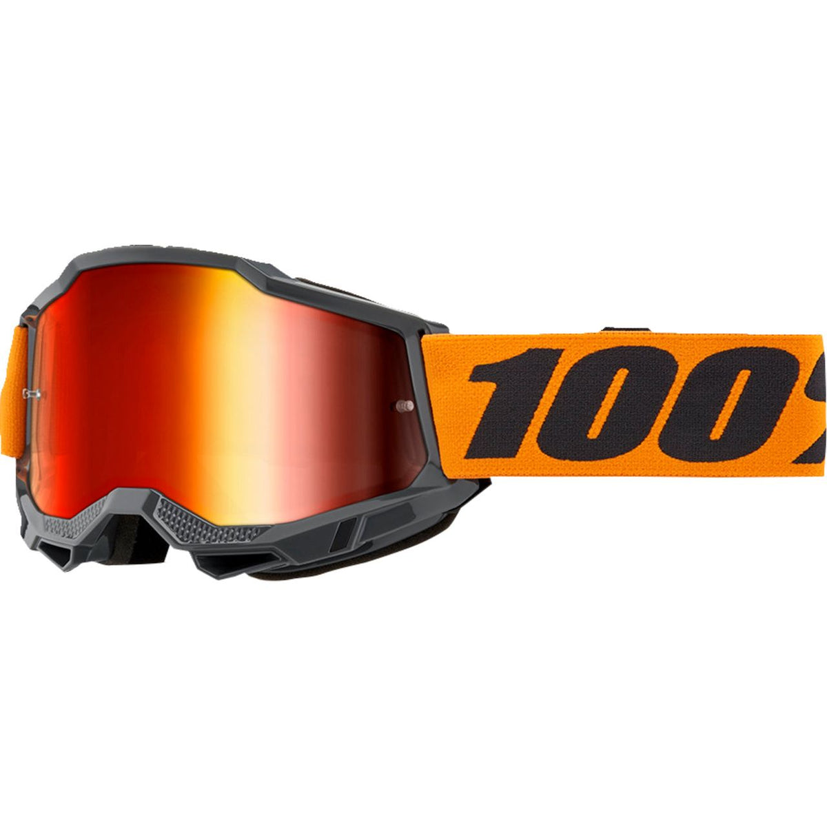 100% Accuri 2 Moto/MTB Goggle - Orange; Mirror Red