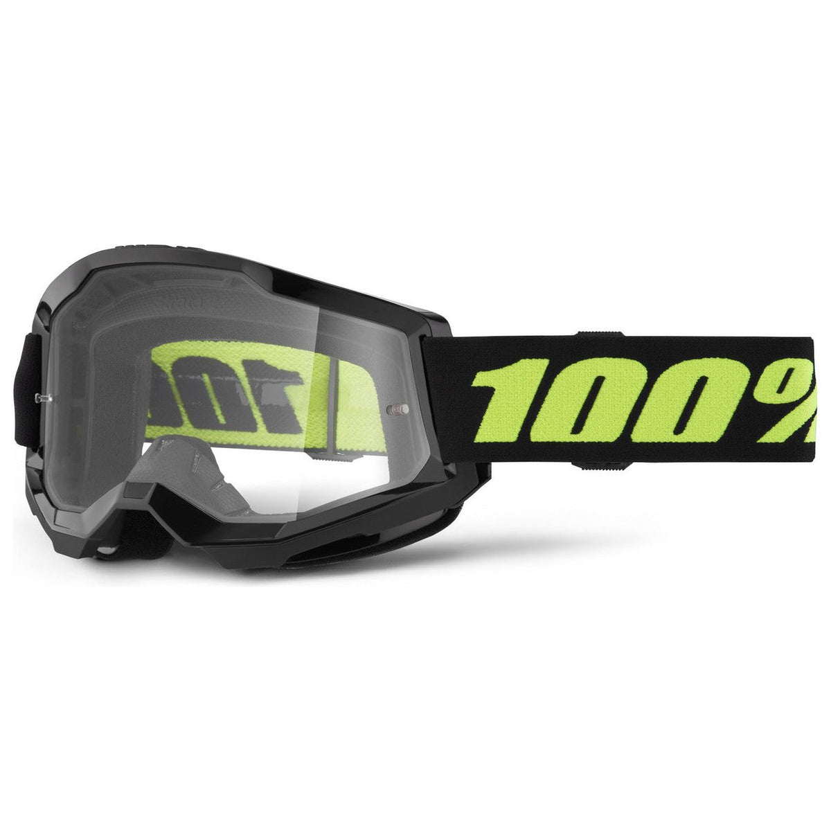 100% Strata 2 Moto/MTB Goggle - Navy; Mirror Red