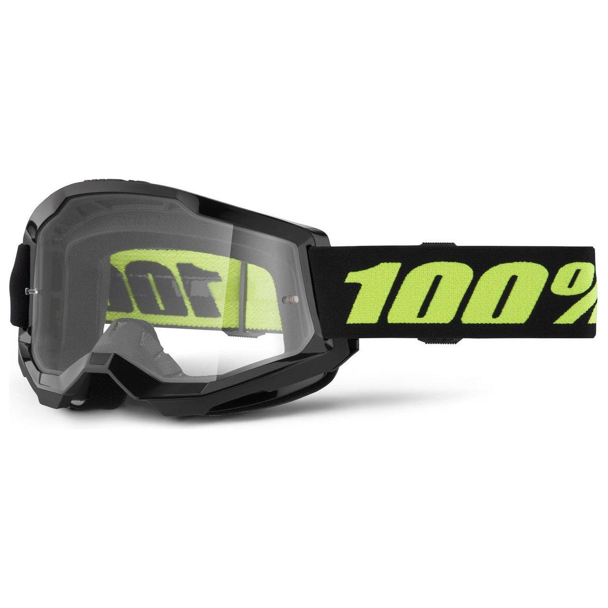 100% Strata 2 Moto/MTB Goggle - Summit; Mirror Silver