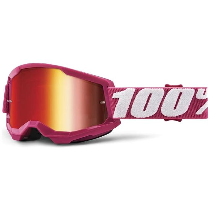 100% Strata 2 Moto/MTB Goggle - Summit; Mirror Silver