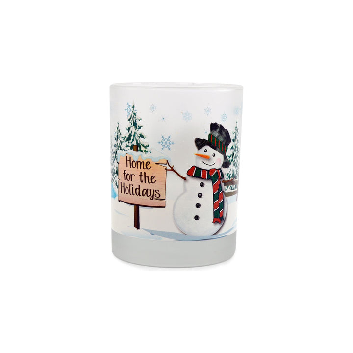 Home for the Holidays Double Old-Fashioned 14oz. Rocks Glasses - Christmas in Michigan - Set of 4