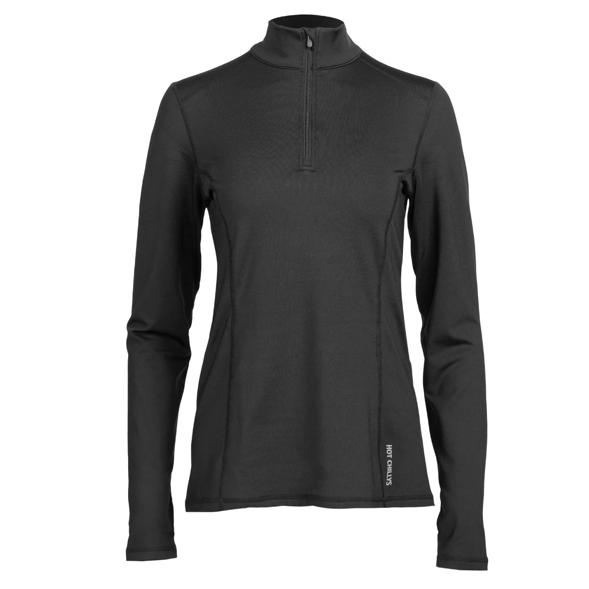 Hot Chillys Women's Micro-Elite Chamois Solid Zip-T