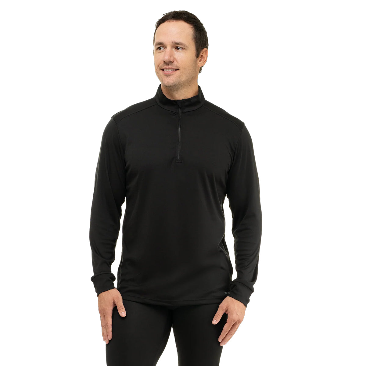 Hot Chillys Men's Peach Skins Solid Zip-T