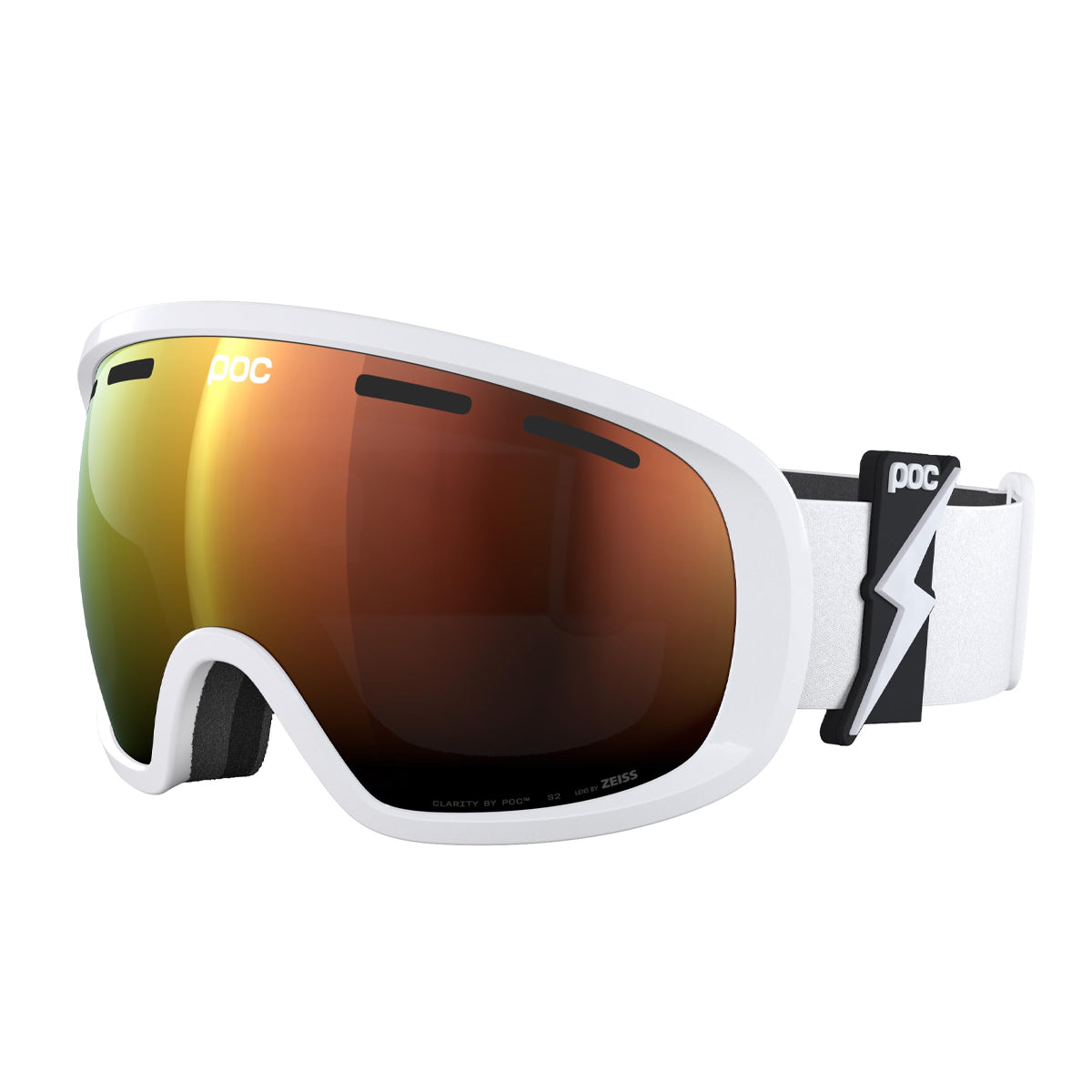 POC Sports Fovea Goggles - Blixten White; Partly Sunny Orange