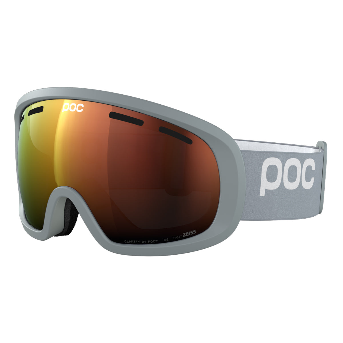 POC Sports Fovea Mid Goggles - Granite Grey; Partly Sunny Orange