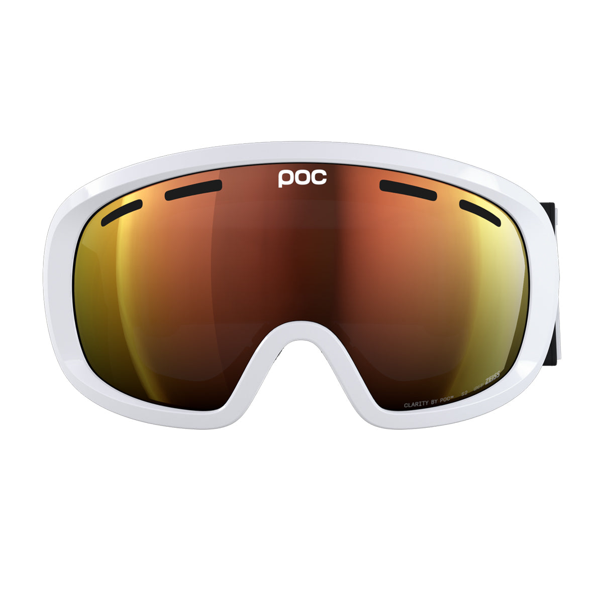 POC Sports Fovea Mid Goggles - Blixten White; Partly Sunny Orange