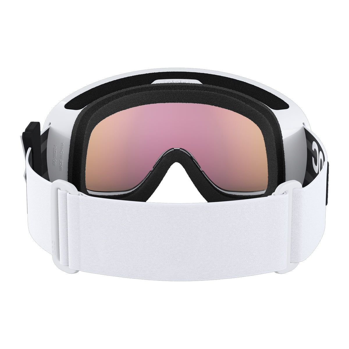 POC Sports Fovea Mid Goggles - Blixten White; Partly Sunny Orange
