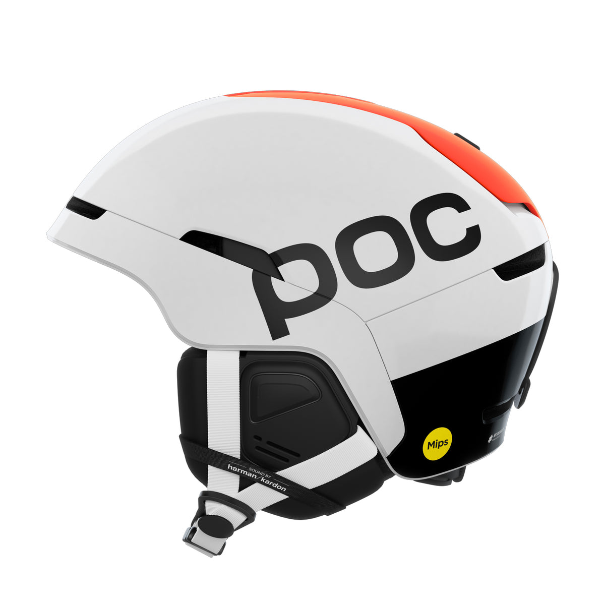 POC Sports Obex Connect - Hydrogen White/Fluorescent Orange AVIP - Medium/Large