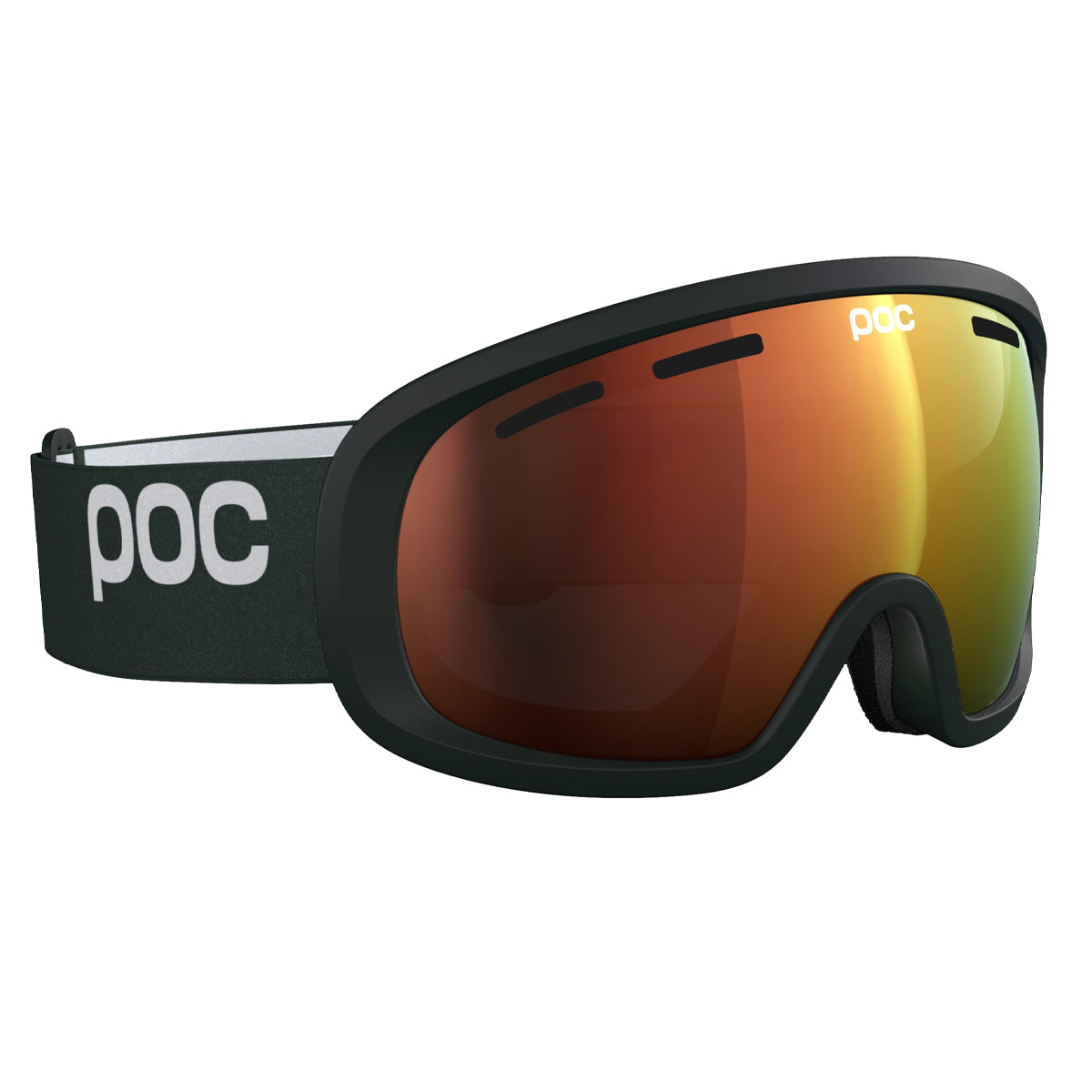 POC Sports Fovea Mid Goggles - Pargasite Green; Partly Sunny Orange