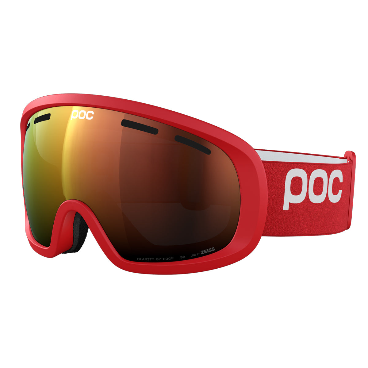 POC Sports Fovea Mid Goggles - Prismane Red; Partly Sunny Orange