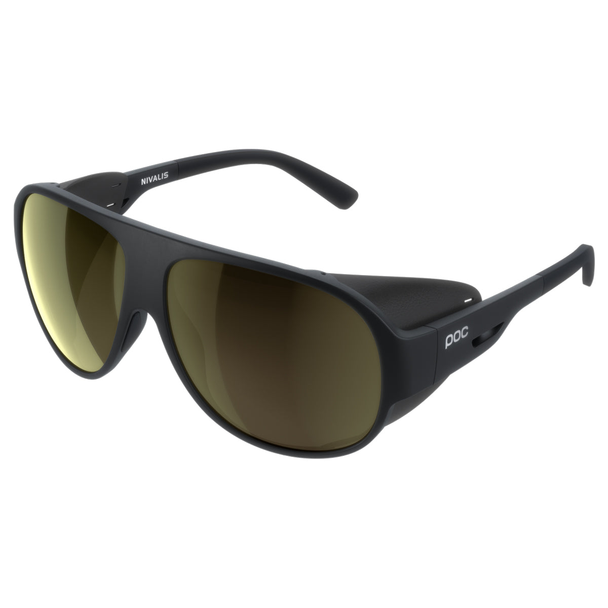 POC Sports Nivalis Sunglasses - Uranium Black; Clarity Universal/Glacial Gold