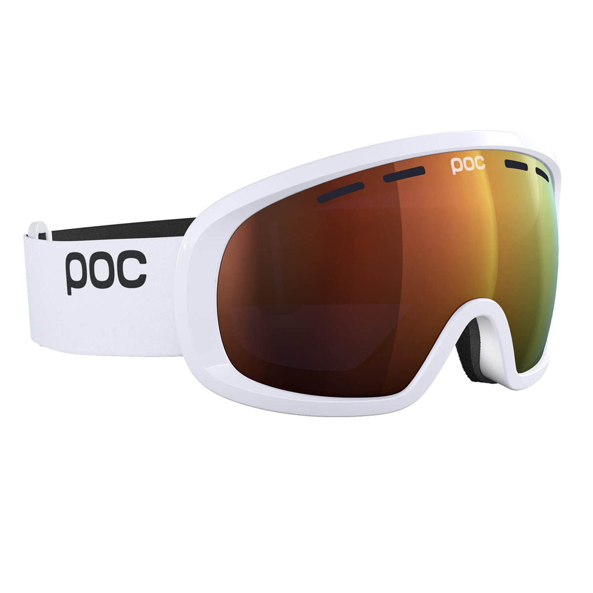 POC Sports Fovea Mid Goggles - Hydrogen White; Partly Sunny Orange