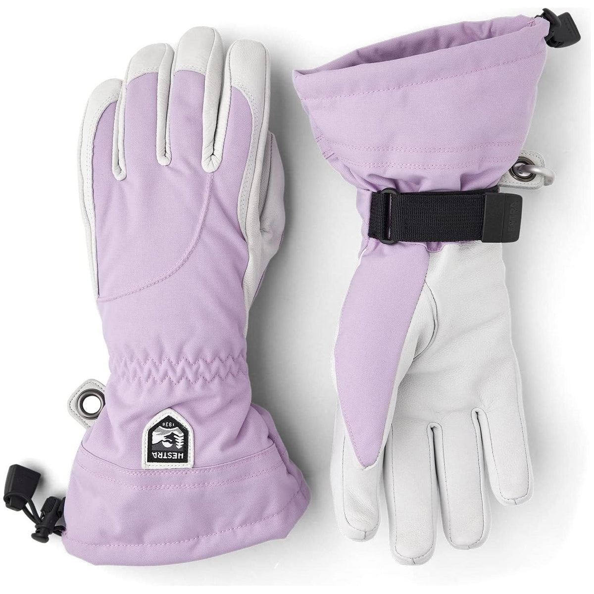 Hestra Women&#39;s Heli Ski Glove - Bordeaux/Off White - 7