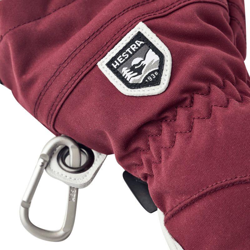 Hestra Women&#39;s Heli Ski Mitt - Bordeaux/Off White - 7