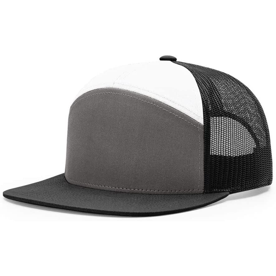 Richardson 7 Panel Trucker Cap - Pale Khaki/Brown