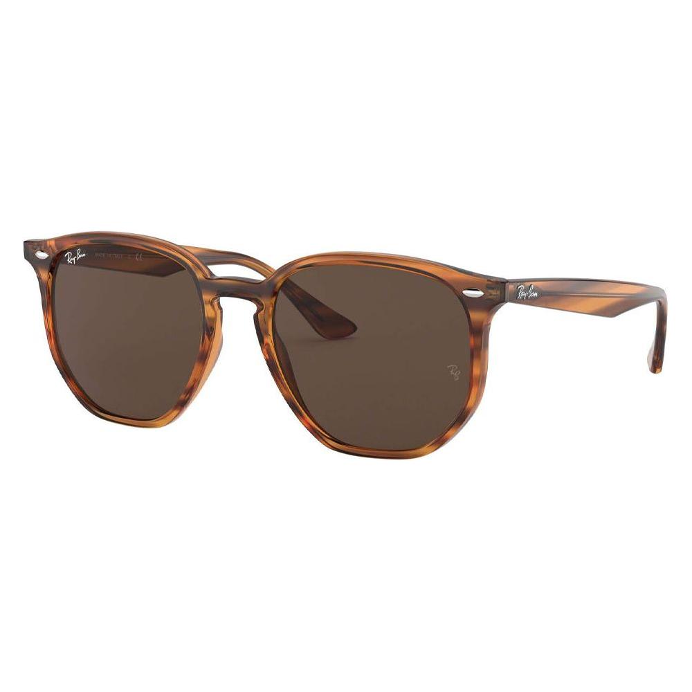 Ray-Ban RB4306 Sunglasses - Striped Red Havana; Dark Brown - 54 mm