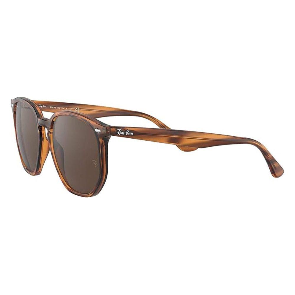 Ray-Ban RB4306 Sunglasses - Striped Red Havana; Dark Brown - 54 mm