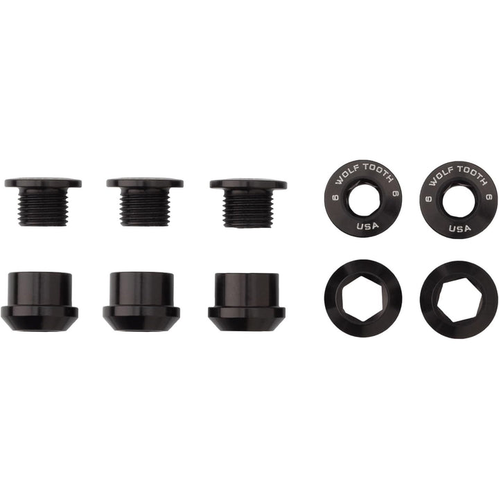 Wolf Tooth Set of 5 Chainring Bolts + Nuts for 1X