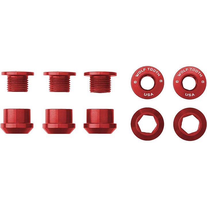 Wolf Tooth Set of 5 Chainring Bolts + Nuts for 1X