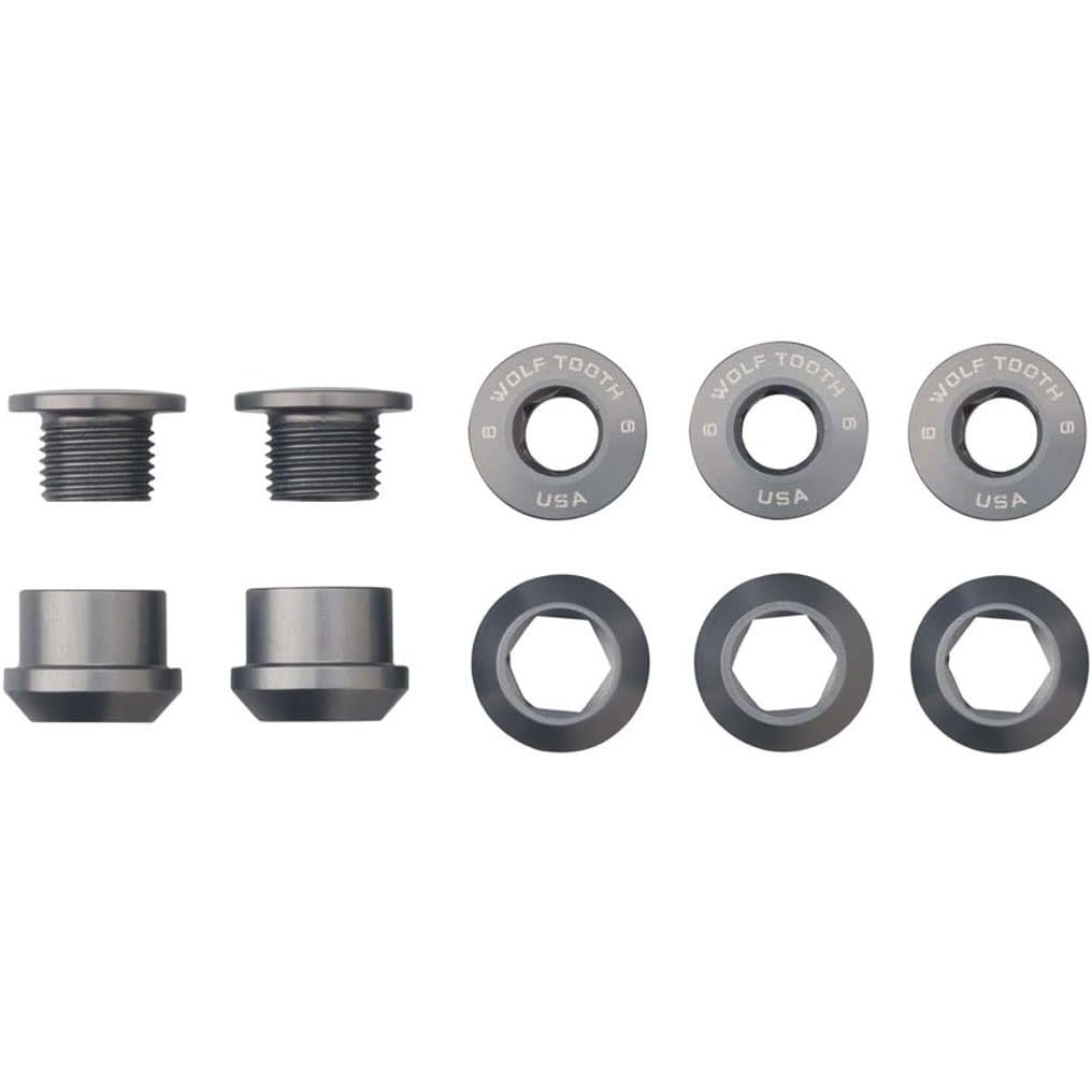 Wolf Tooth Set of 5 Chainring Bolts + Nuts for 1X