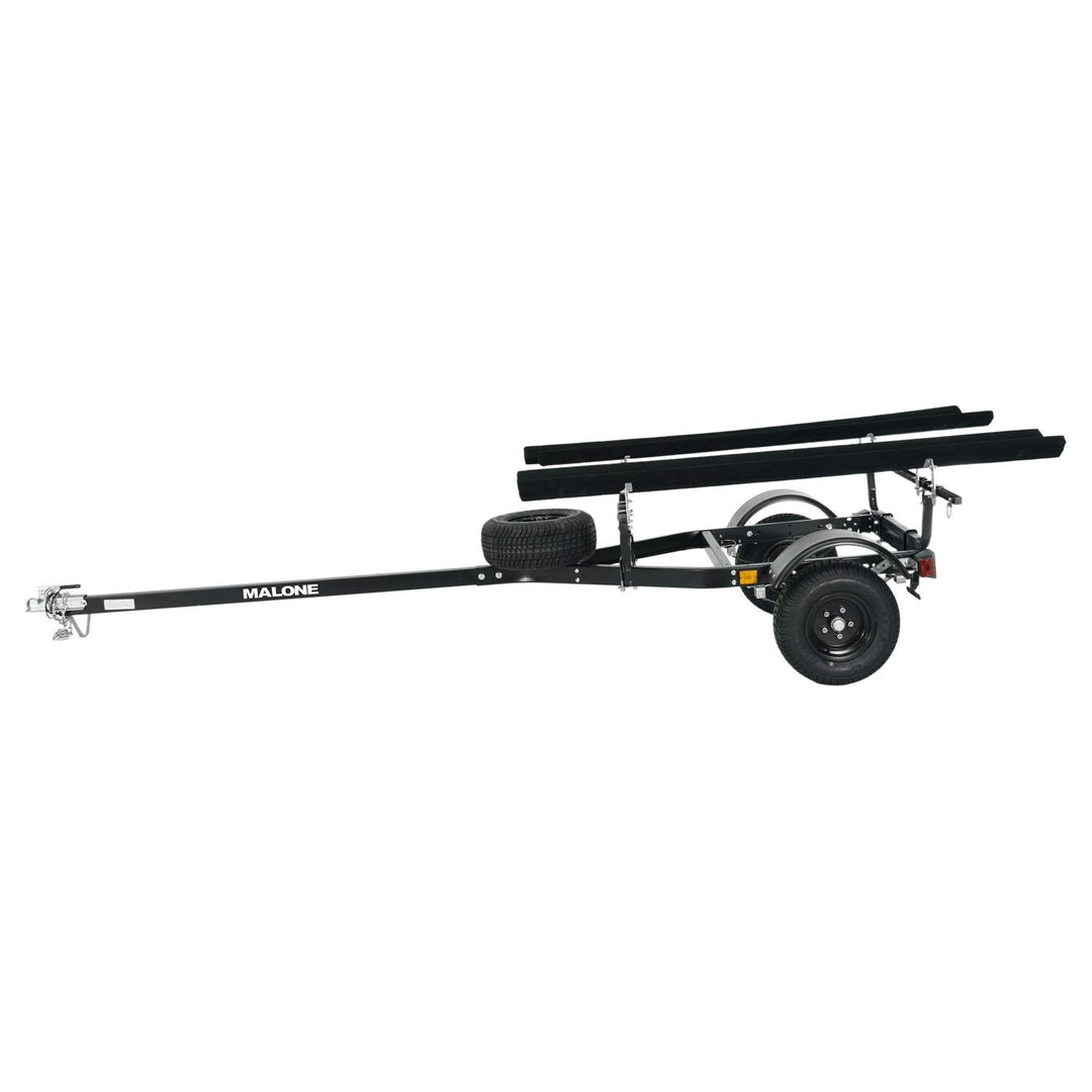 Malone MPG441B2-BLK MicroSport Off-Road 2 Kayak Trailer Package (2 Sets Bunks, Spare Tire)