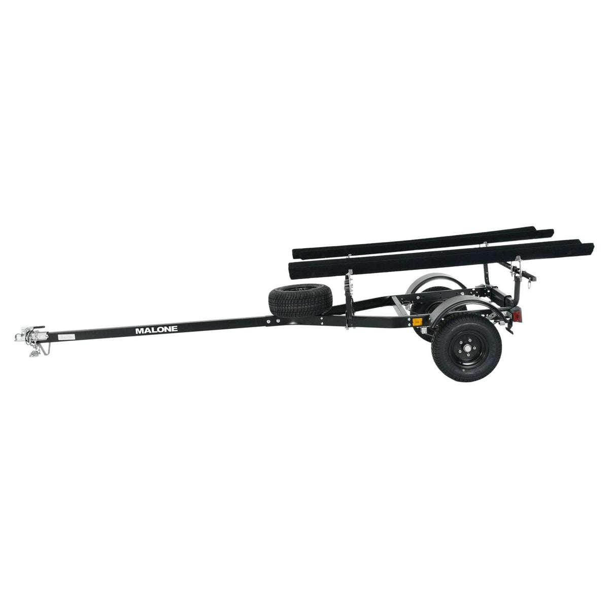 Malone MPG441B2-BLK MicroSport Off-Road 2 Kayak Trailer Package (2 Sets Bunks, Spare Tire)
