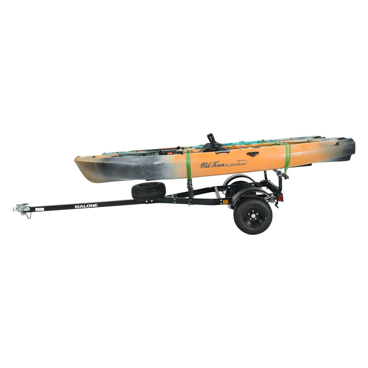 Malone MPG441B2-BLK MicroSport Off-Road 2 Kayak Trailer Package (2 Sets Bunks, Spare Tire)