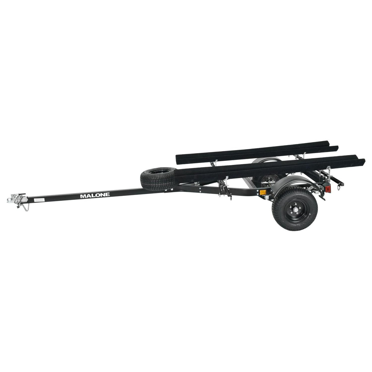 Malone MPG444LBB-BLK MicroSport Off-Road LowBed 2 Kayak Trailer Package (2 Sets Bunks &amp; Spare Tire)