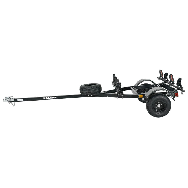Malone MPG444LBS-BLK MicroSport Off-Road LowBed 2 Kayak Trailer Package (2 Saddle Up Pro &amp; Spare Tire)