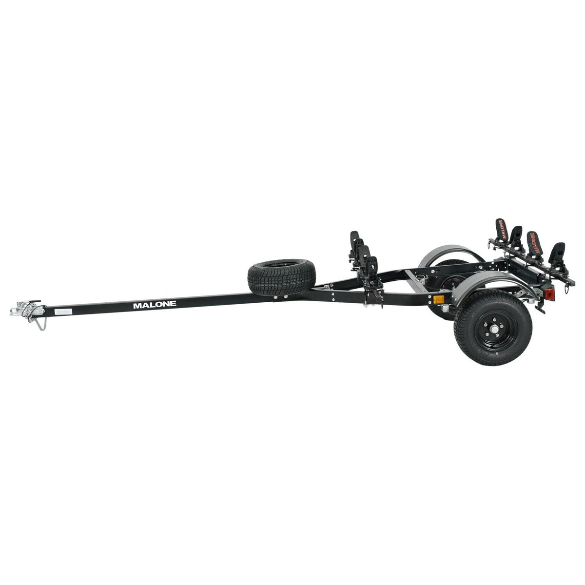 Malone MPG444LBS-BLK MicroSport Off-Road LowBed 2 Kayak Trailer Package (2 Saddle Up Pro & Spare Tire)