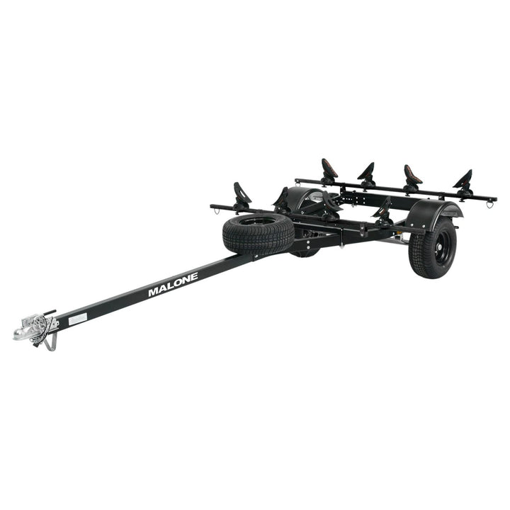 Malone MPG444LBS-BLK MicroSport Off-Road LowBed 2 Kayak Trailer Package (2 Saddle Up Pro &amp; Spare Tire)
